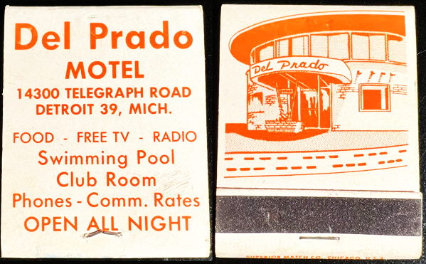 Del Prado Motel (Inn America) - Matchbook